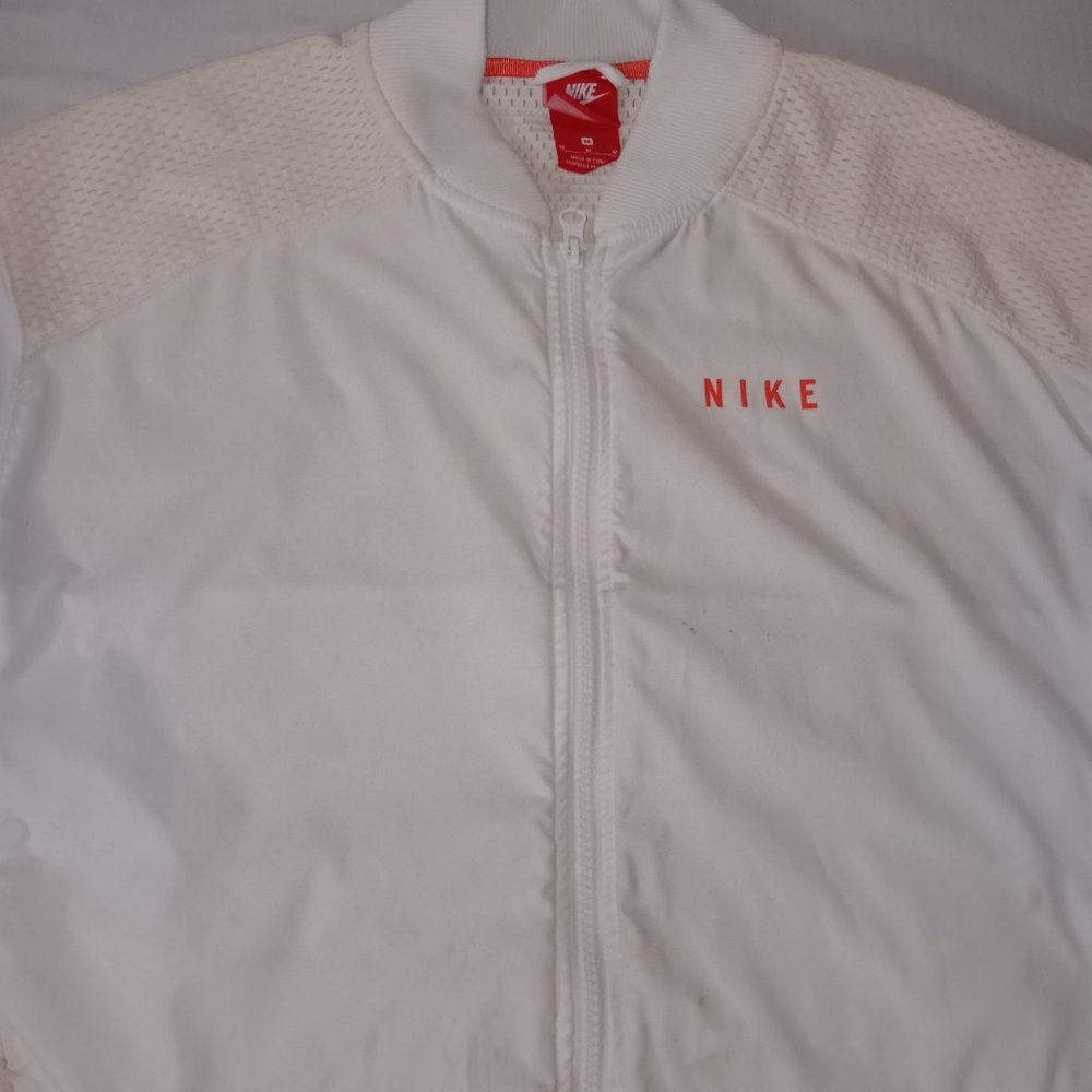 NIKE WOMEN'S  CROPPED MESH BACK ZIP UP  JACKET